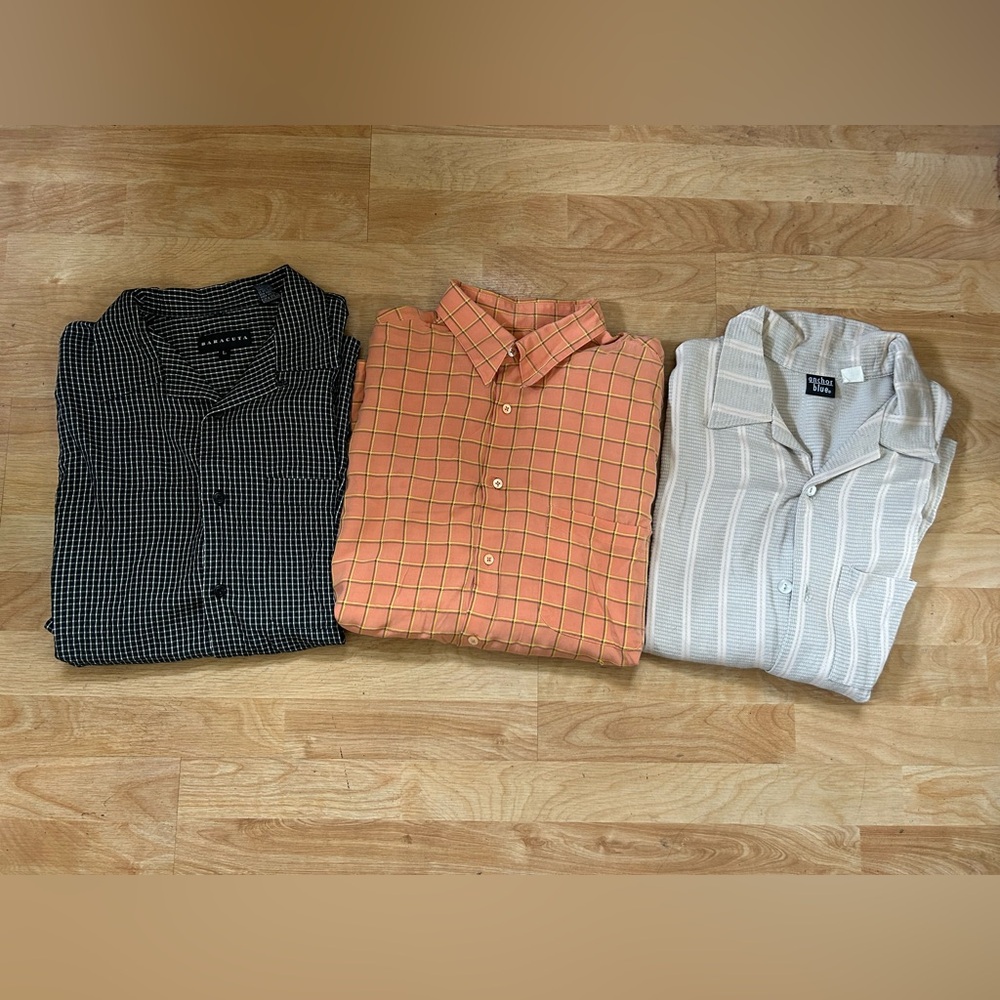 Bundle of Vintage VTG Men’s Short Sleeve Button Up Shirts All Sz L